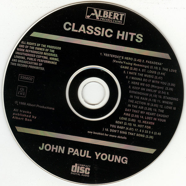 John Paul Young : Classic Hits (CD, Comp, RE, RM)