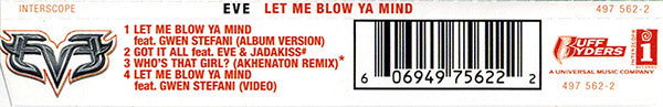 Eve (2) Featuring Gwen Stefani : Let Me Blow Ya Mind (CD, Single, Enh)
