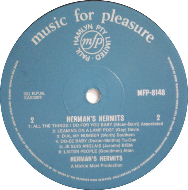 Herman's Hermits : Herman's Hermits (LP, Album, RE)
