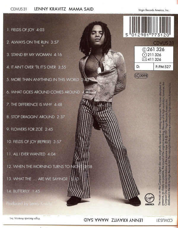Lenny Kravitz : Mama Said (CD, Album)