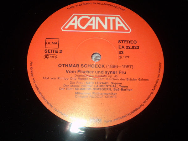 Othmar Schoeck, Münchner Philharmoniker, Rudolf Kempe : Vom Fischer Un Syner Fru (Dramatische Kantata Op. 43) (LP, Album, Gat)