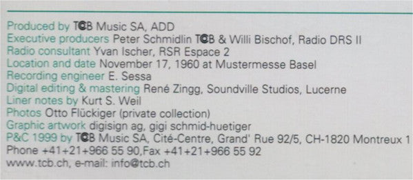 Gerry Mulligan & The Concert Jazz Band Featuring Zoot Sims : Zürich 1960 (CD, Album)