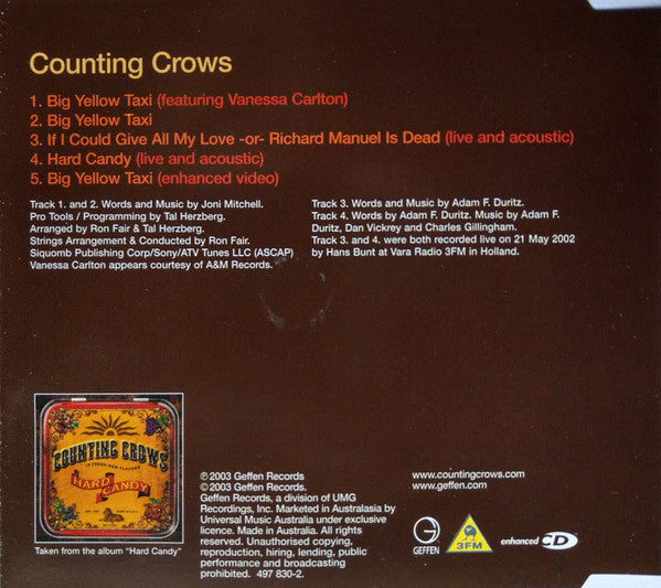 Counting Crows Featuring Vanessa Carlton : Big Yellow Taxi (CD, Maxi, Enh)
