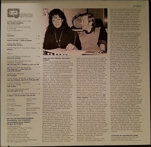 Franz von Suppé ; Anna Moffo, René Kollo, Rose Wagemann, Ferry Gruber : Die Schöne Galathée - Gesamtaufnahme (LP, Quad)