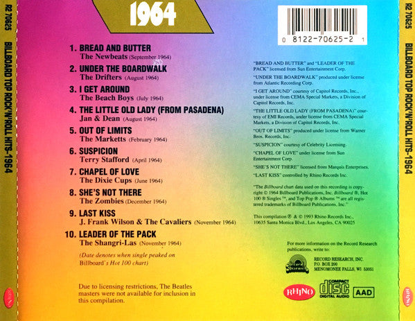 Various : Billboard Top Rock'N'Roll Hits - 1964 (CD, Comp, RE)