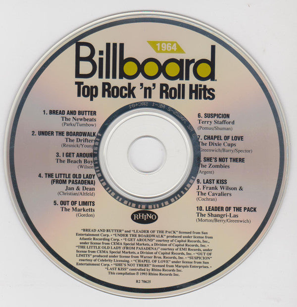 Various : Billboard Top Rock'N'Roll Hits - 1964 (CD, Comp, RE)