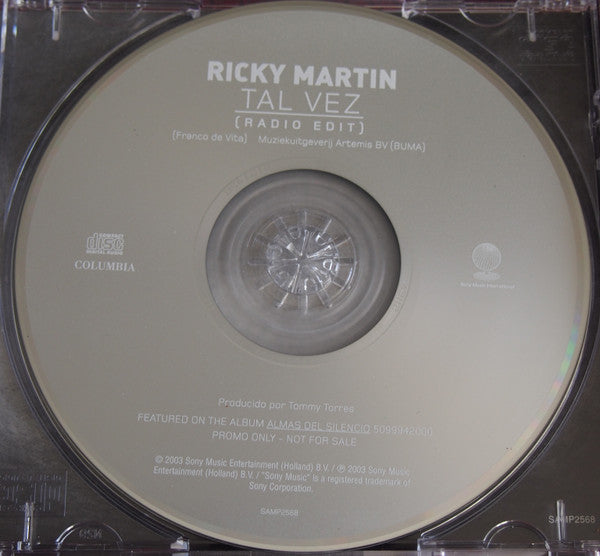 Ricky Martin : Tal Vez (CD, Single, Promo)