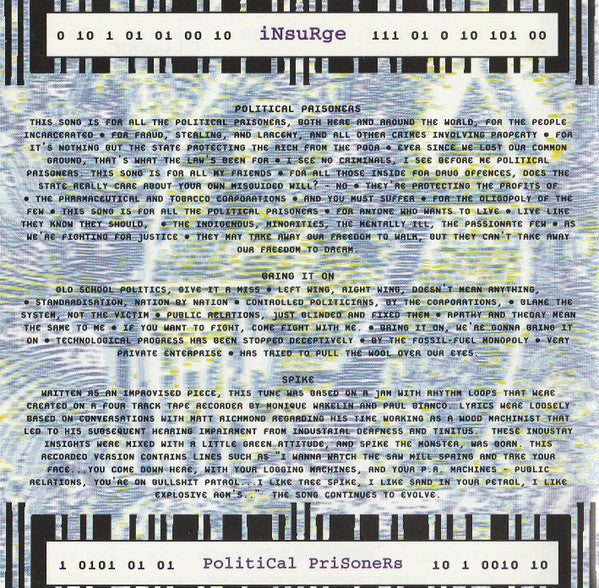 Insurge : Political Prisoners (CD, Single)