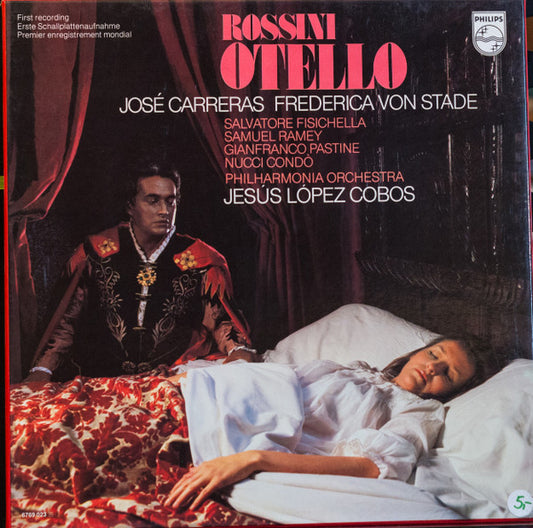 Rossini*  -  José Carreras - Frederica Von Stade - Salvatore Fisichella - Samuel Ramey - Gianfranco Pastine - Nucci Condò - Philharmonia Orchestra - Jesús López Cobos* : Otello (3xLP, Album + Box)