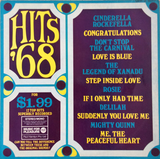 Unknown Artist : Hits '68 (LP, RP)