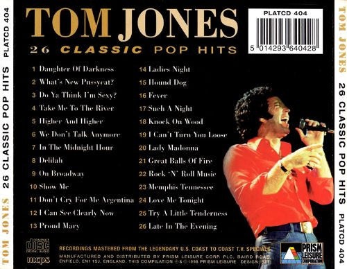 Tom Jones : 26 Classic Pop Hits (CD, Comp)