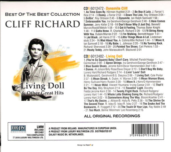 Cliff Richard : Best Of The Best Collection: Living Doll & Other Great Hits (2xCD, Comp + Box)