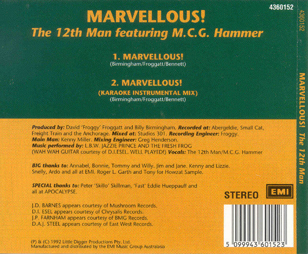The 12th Man : Marvellous! (CD, Single)