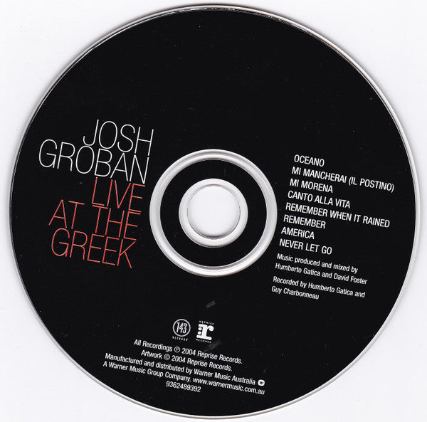 Josh Groban : Live At The Greek (DVD, NTSC + CD, Album)