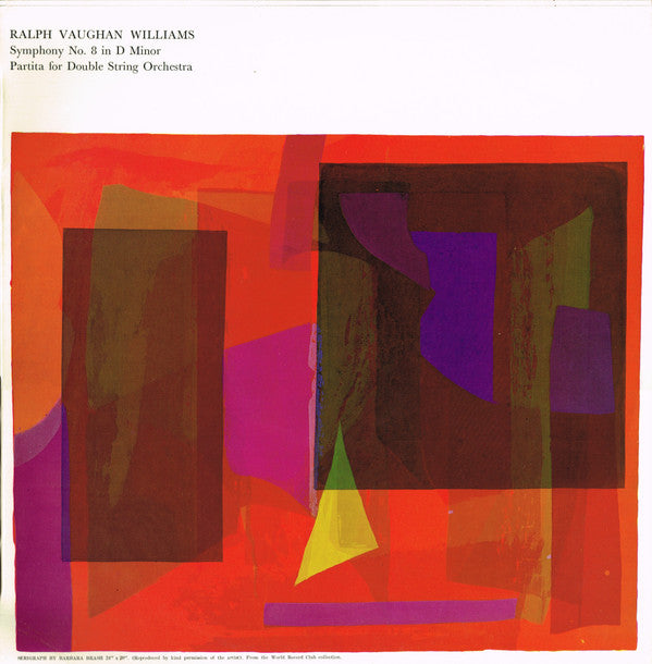 Ralph Vaughan Williams, Sir Adrian Boult Conducting London Philharmonic Orchestra : Symphony No. 8 In D Minor / Partita For Double String Orchestra (LP, Album, Club)