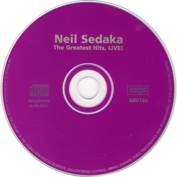 Neil Sedaka : The Greatest Hits, Live! (CD, Comp)