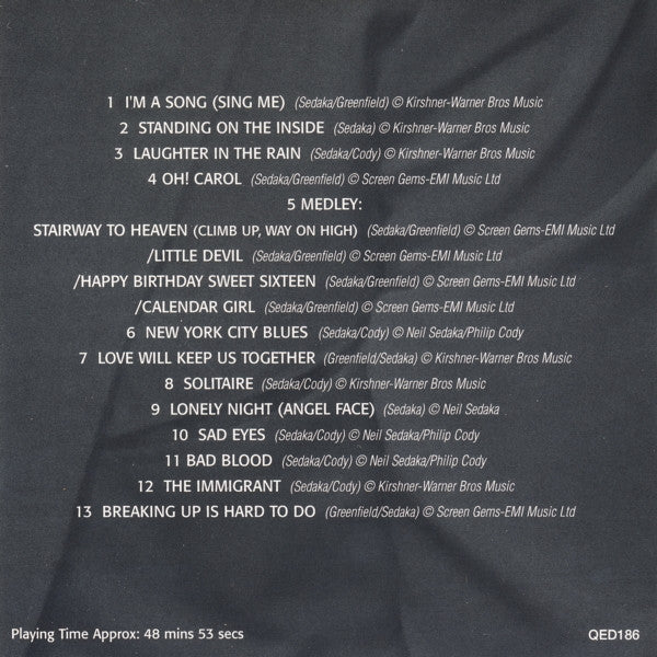 Neil Sedaka : The Greatest Hits, Live! (CD, Comp)