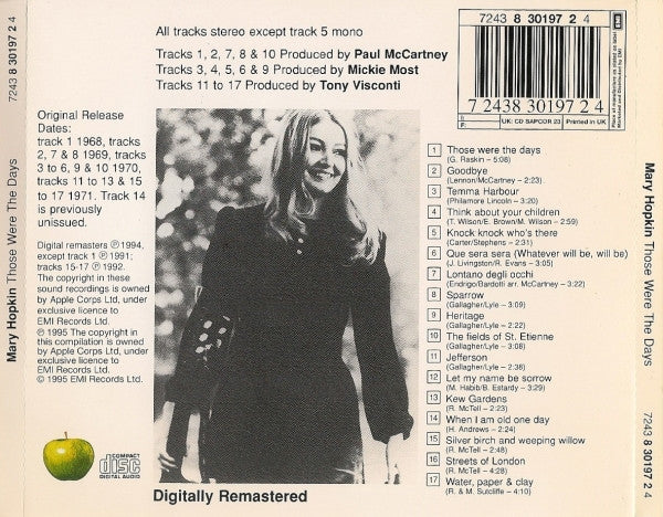 Mary Hopkin : Those Were The Days (CD, Comp, RM)