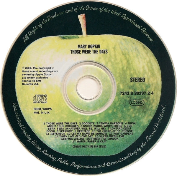 Mary Hopkin : Those Were The Days (CD, Comp, RM)