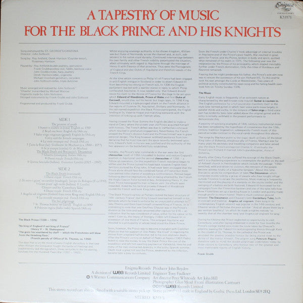 St. George's Canzona : A Tapestry Of Music For The Black Prince And His Knights (LP, Gat)