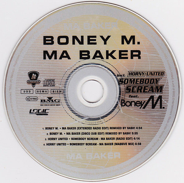 Boney M. Incl. Horny United : Ma Baker / Somebody Scream (CD, Maxi)
