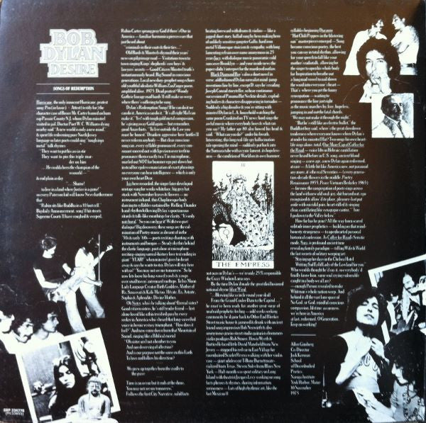Bob Dylan : Desire (LP, Album, Gat)