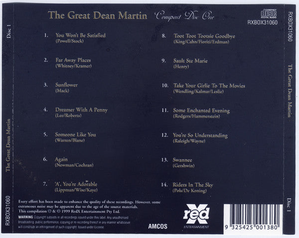 Dean Martin : The Great Dean Martin (3xCD + Box, Comp)