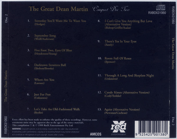 Dean Martin : The Great Dean Martin (3xCD + Box, Comp)