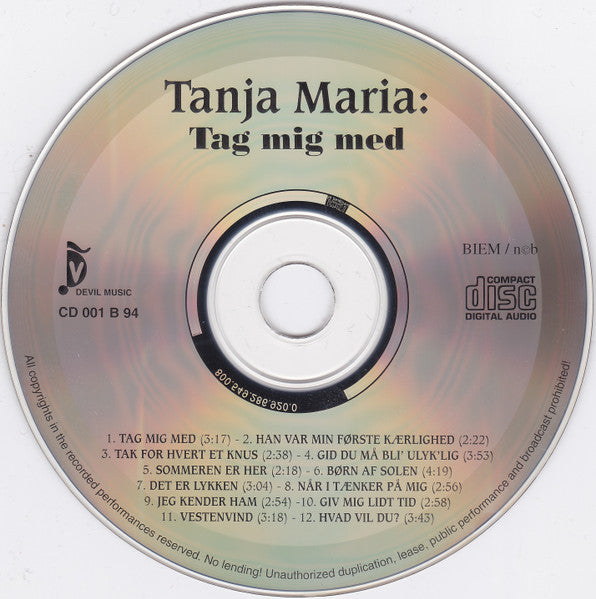 Tanja Maria (3) : Tag Mig Med (CD, Album)