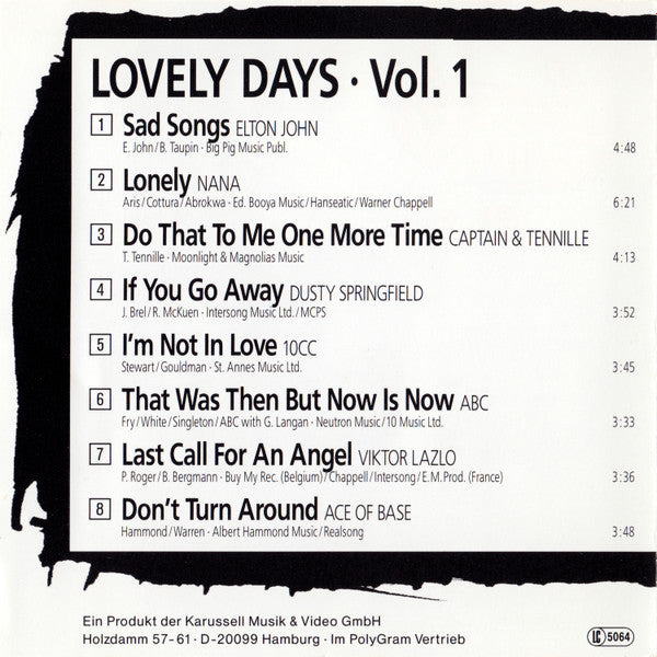 Various : Lovely Days Vol.1 (CD, Comp)