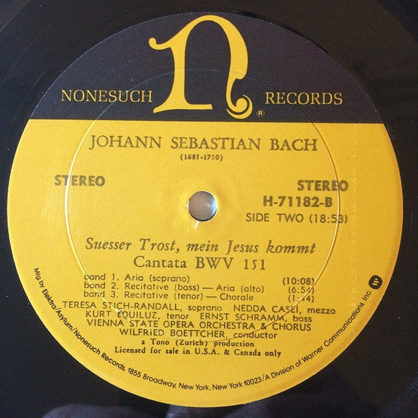 Georg Philipp Telemann, Johann Sebastian Bach : Cantatas (LP)