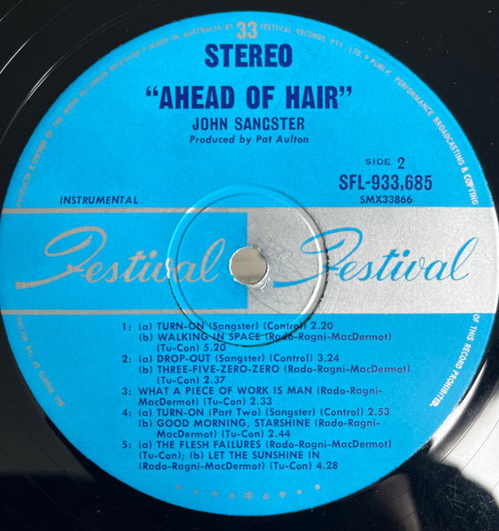 John Sangster : Ahead Of Hair (LP, Album)