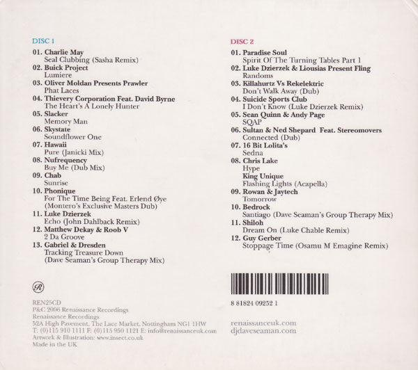 Dave Seaman : The Masters Series Part 7 (2xCD, Mixed)