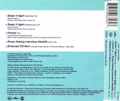 Westlife : Swear It Again (CD, Single)