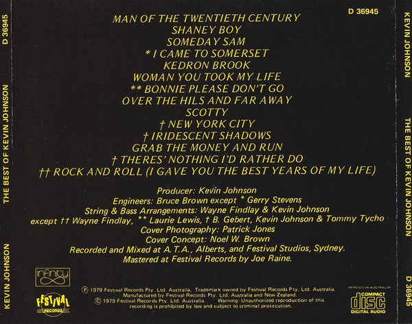 Kevin Johnson (5) : The Best Of (CD, Comp)
