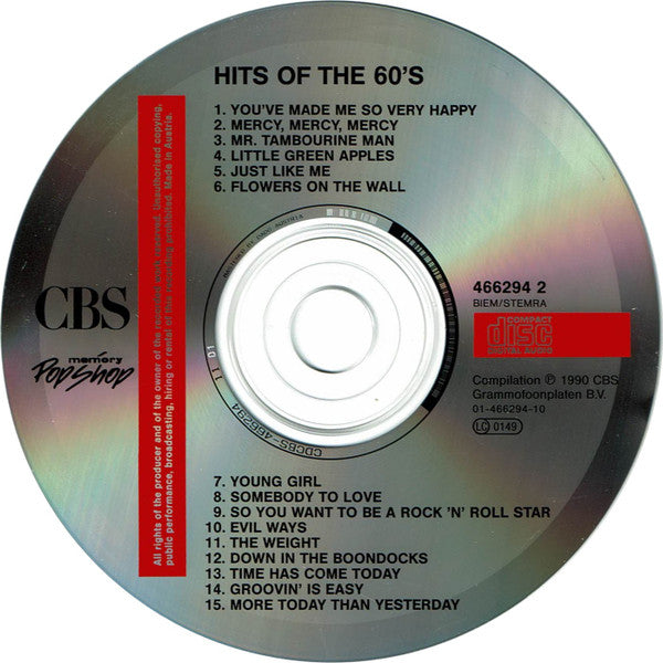 Various : Hits Of The 60's (CD, Comp)