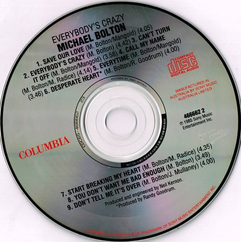 Michael Bolton : Everybody's Crazy (CD, Album, RE)