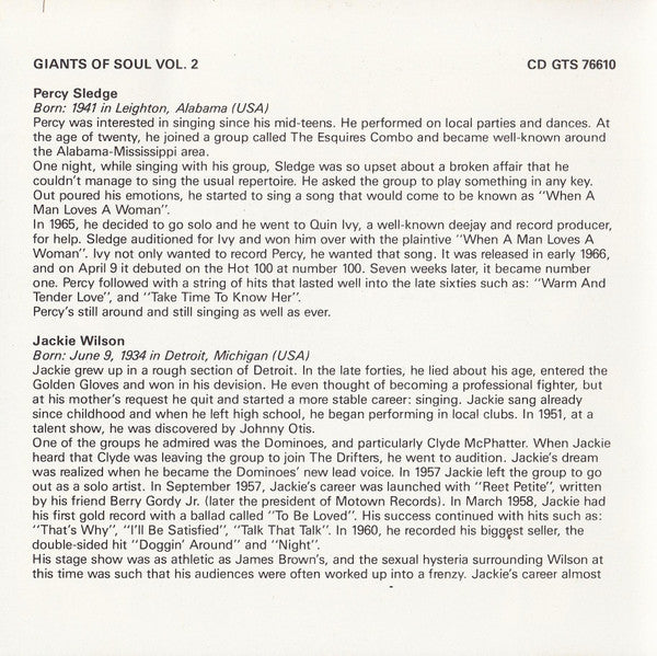 Various : Giants Of Soul Vol. 2 (CD, Comp)
