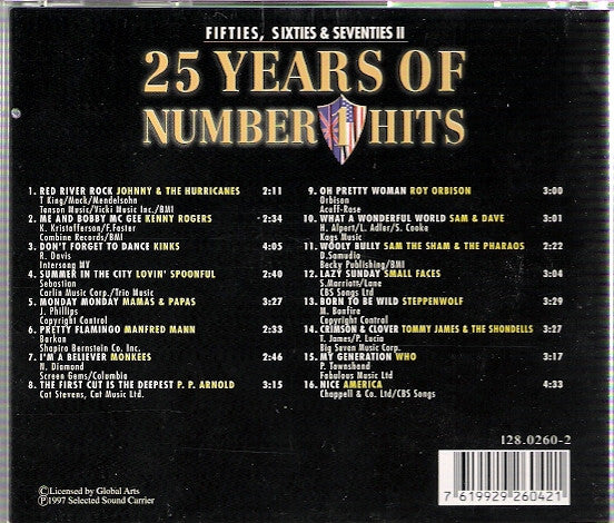 Various :  25 Years Of Number 1 Hits - Fifties, Sixties & Seventies II (CD, Comp)