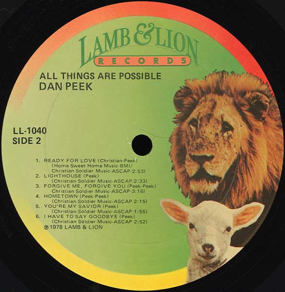 Dan Peek : All Things Are Possible (LP, Album)