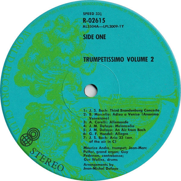 Maurice André : Trumpetissimo Vol. 2 (LP, Album, Club, RE)