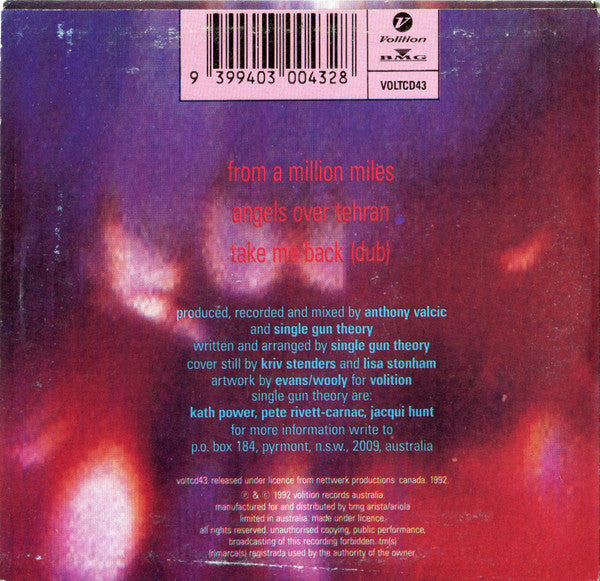Single Gun Theory : From A Million Miles (CD, Single, Car)