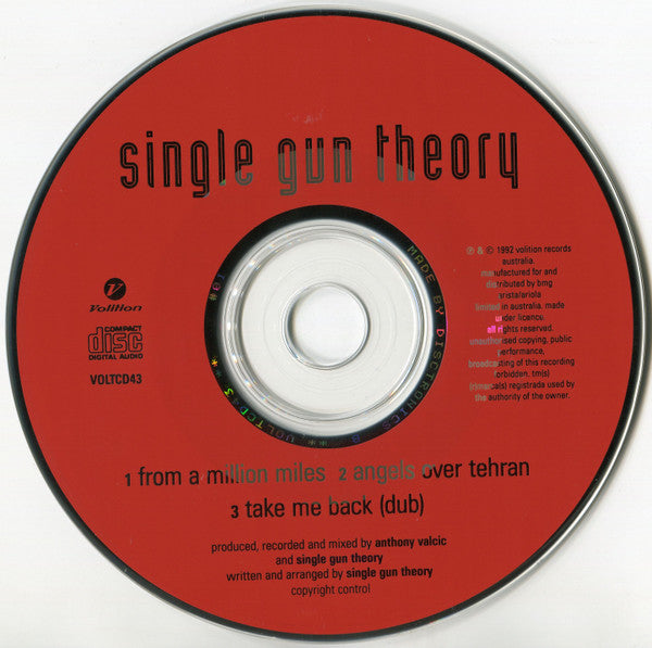 Single Gun Theory : From A Million Miles (CD, Single, Car)