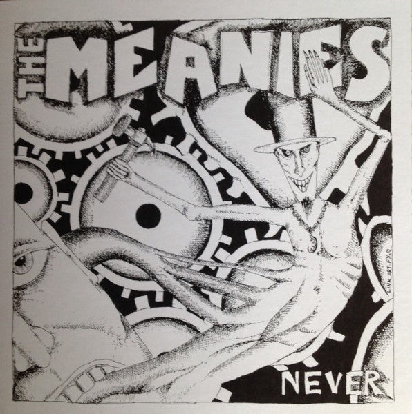 The Meanies : Never (7", Ltd, Num, RE, Yel)