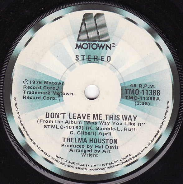 Thelma Houston : Don't Leave Me This Way (7", Single)