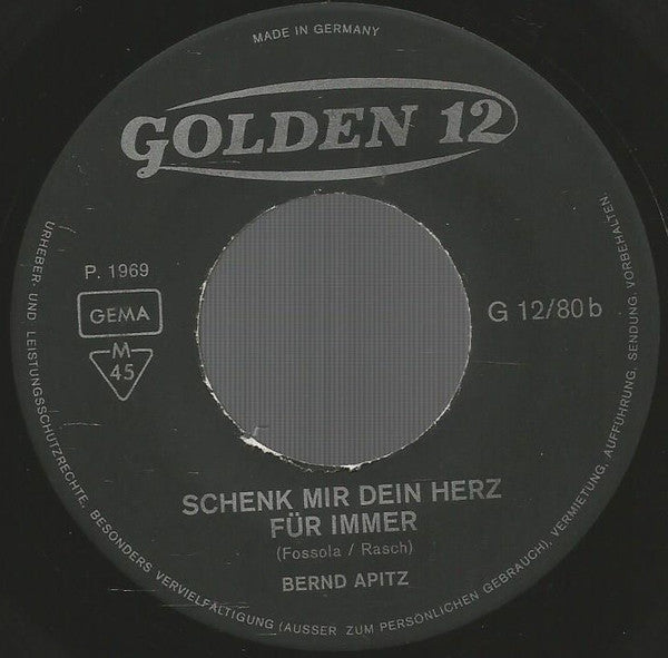 Bernd Apitz : Der Mondschein Schien Schon Schön (7", Single, Mono)
