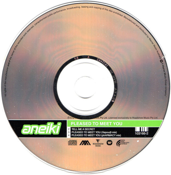 Aneiki : Pleased To Meet You (CD, Single)