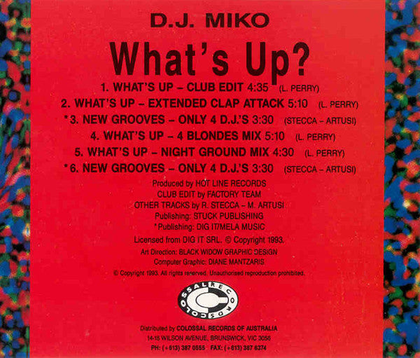 DJ Miko : What's Up (CD, Single)