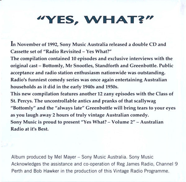 Various : "Yes, What?" (Volume 2) (2xCD)