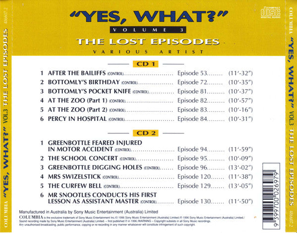 Various : "Yes, What?" (Volume 3) (2xCD)